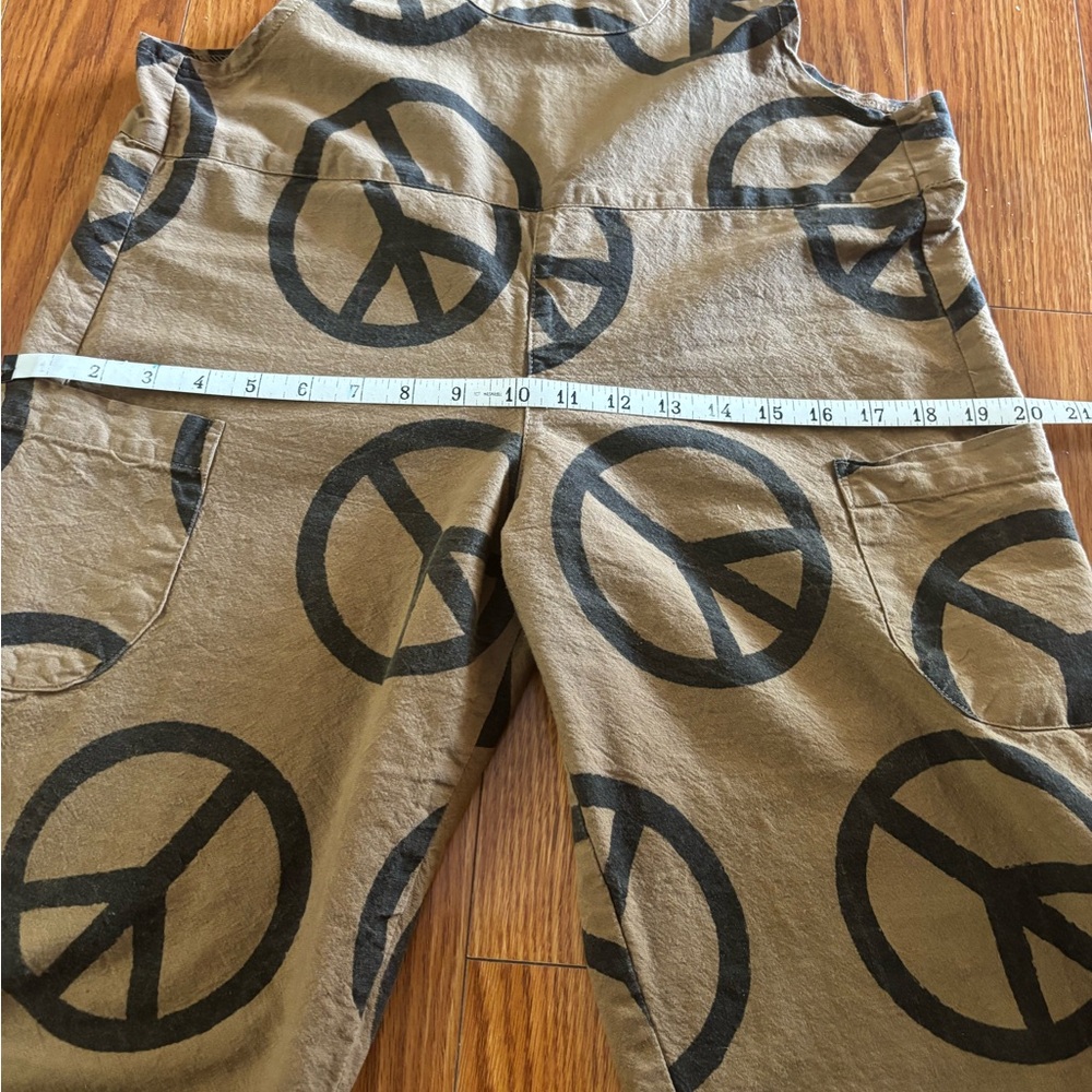$30 SALE‼️ PEACE SIGN JUMPSUIT * OVERALLS * ADJUSTABLE STRAPS * 100% COTTON - Picture 5 of 7